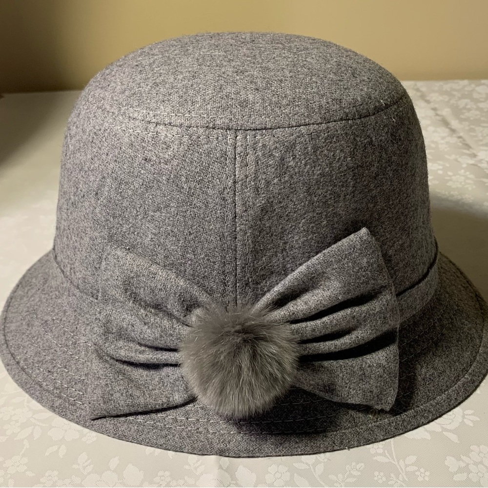 Source Unknown Gray Bow Hat